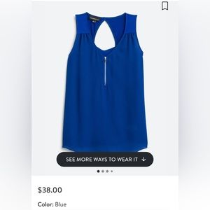 Blue sleeveless shirt